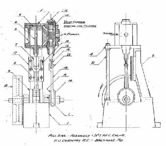 H.J. Coventry live steam vertical engine castings